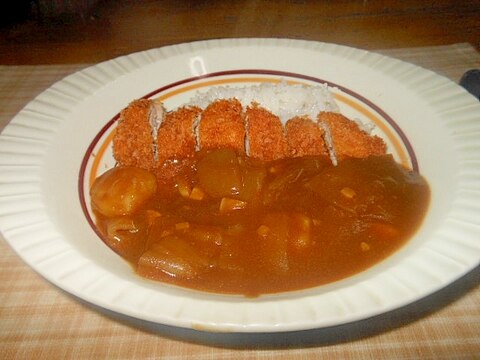 野菜カツカレー